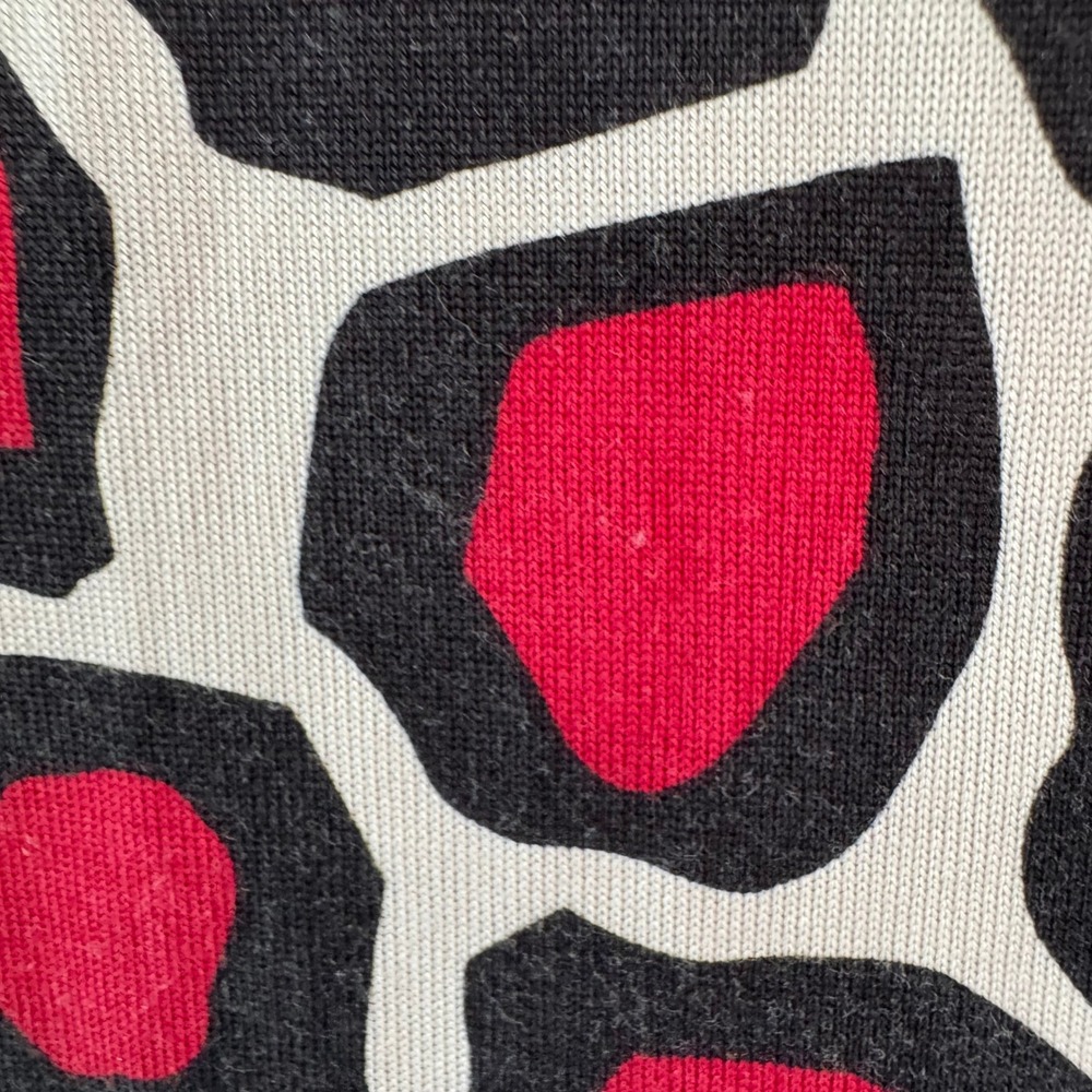 Diane von Furstenberg Reina Red Black Geometric Silk Jersey Mini Dress Size 2 - Picture 14 of 14